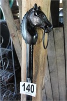 Metal Horse Head Pole 61"