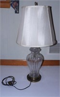 Crystal font table lamp 26”