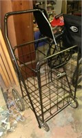 folding metal shopping cart