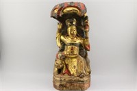 Carved Chinese Figure Gilded #1
