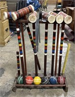 Vintage Wooden Croquet Set.