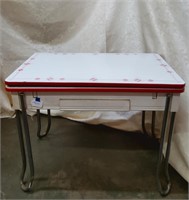 Vintage Enamel Red/White Table
