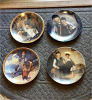 Set of 4 Norman Rockwell Plates