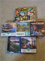 6 Puzzles- including a Glow in the Dark puzzle -