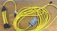 Extension cord with outlet and multi adapter cord