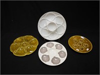 Four oyster plates from 8" to 10"