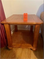 Pair of wooden end tables