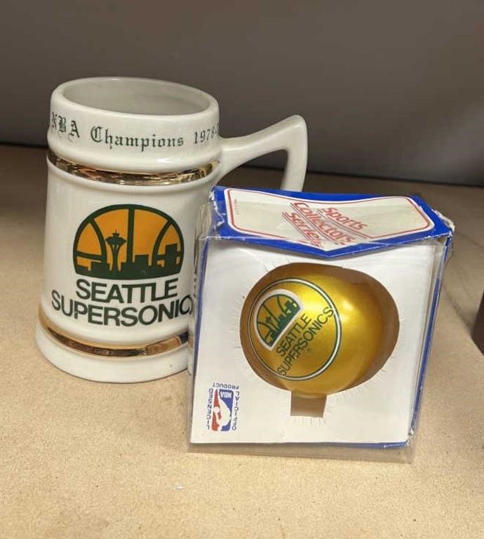 SEATLE SUPERSONICS MUG AND ORNAMENT