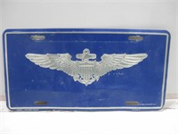 Vintage Military Naval License Plate Pictured