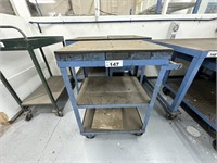 3 Steel Timber Top 3 Tiered Stock Picking Trolleys