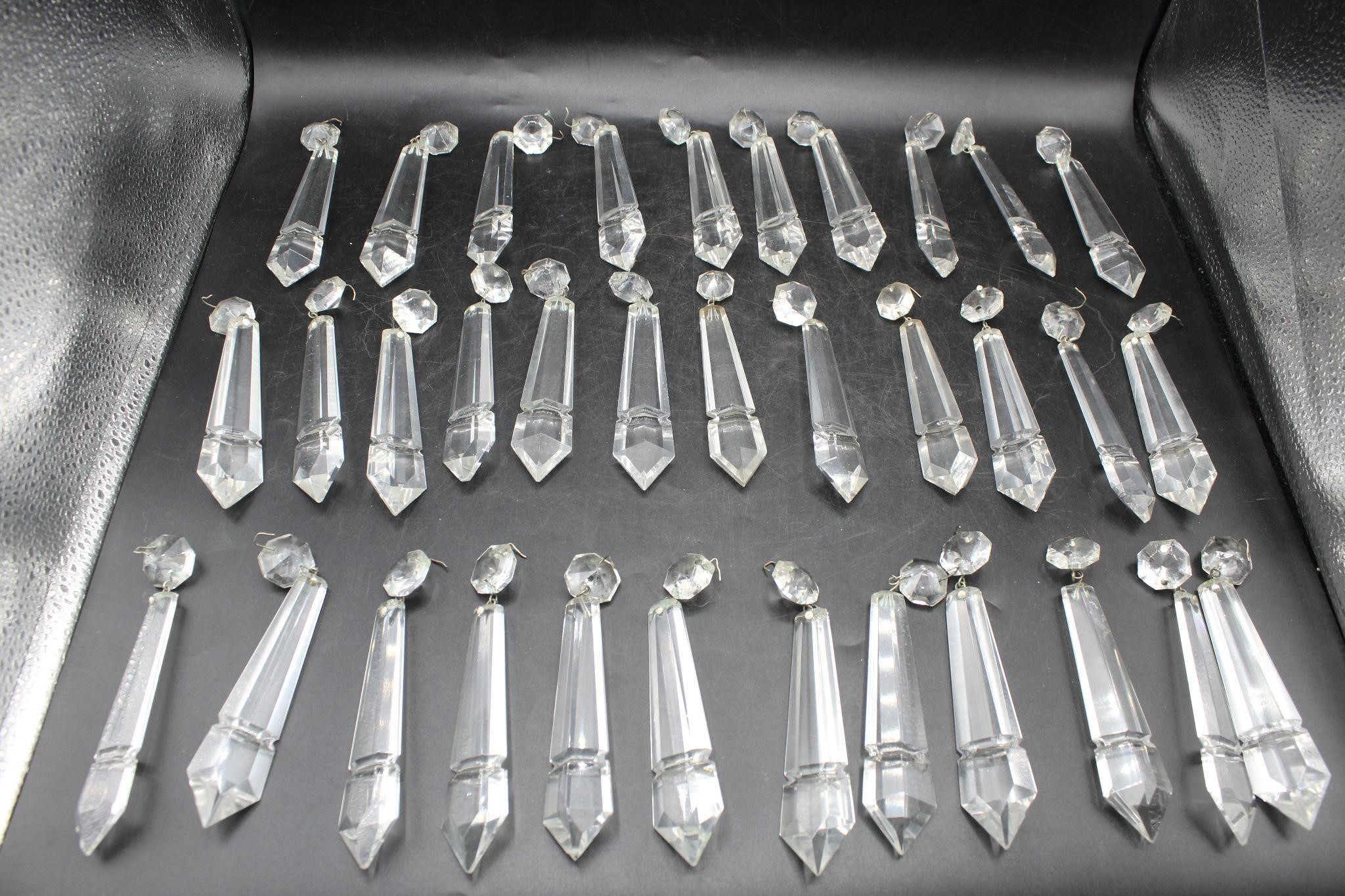 Thirty Four Chandelier Hanging Crystals