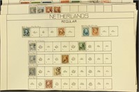 Netherlands Stamps Used and Mint hinged on old pag