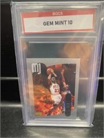 Vintage Michael Jordan Sticker Card Graded 10