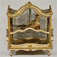 French Gilted Wood Bird Cage