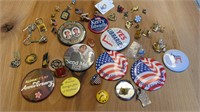 Political Badge and Pins