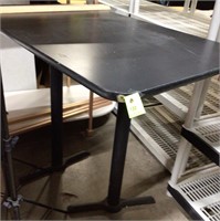Heavy Black table with 2 bases bar height