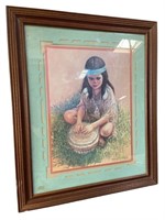 Vtg. Marjorie M. Anderson Native American Print