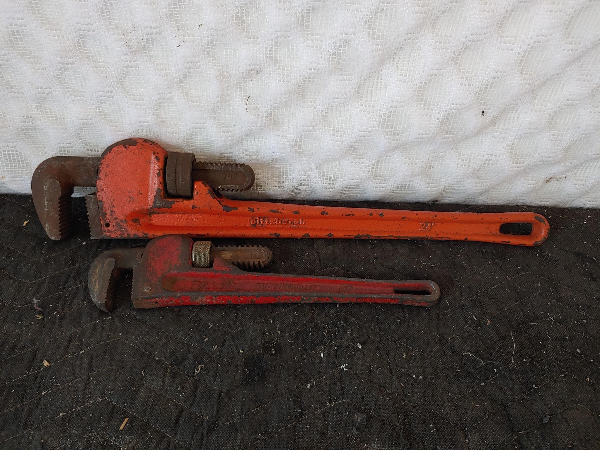 Pair of Pipe Wrenches