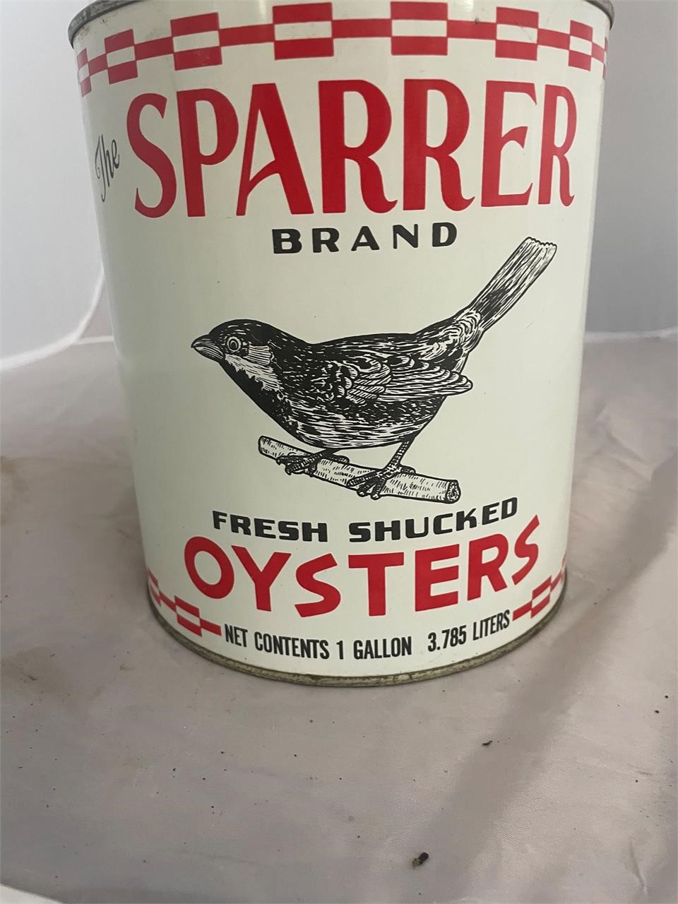 Sparrer Seaford VA Gallon Oyster Can