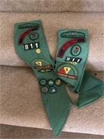 Girls scout sashes and yard flags