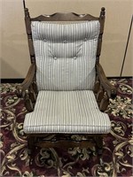Chunky Spindle Rocking Chair w/ Wire Spring Seat