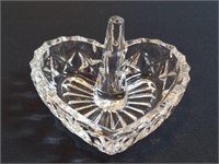 Crustal Heart Ring Holder Jewelry Tray Waterford