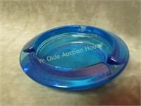 1960's Hazel Atlas Blue color Glass  Ashtray