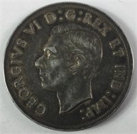 1938 Canada One Dollar $1 Silver Coin