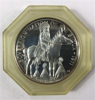 Sovereign Nation Sioux 1971 Medal Round Rosebud Mr