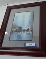 Framed G. Harvey Print Behind Glass - 21x16