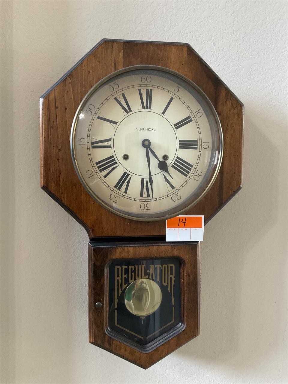 Verichron Oak Wall Clock