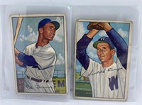 1952 Bowman Cards Cal Abrams and Sandalio Consuegr