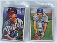 1952 Bowman Cards Vern Bickford and Mickey Vernon