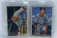 1952 Bowman Cards Emory Church and Chico Carrasque