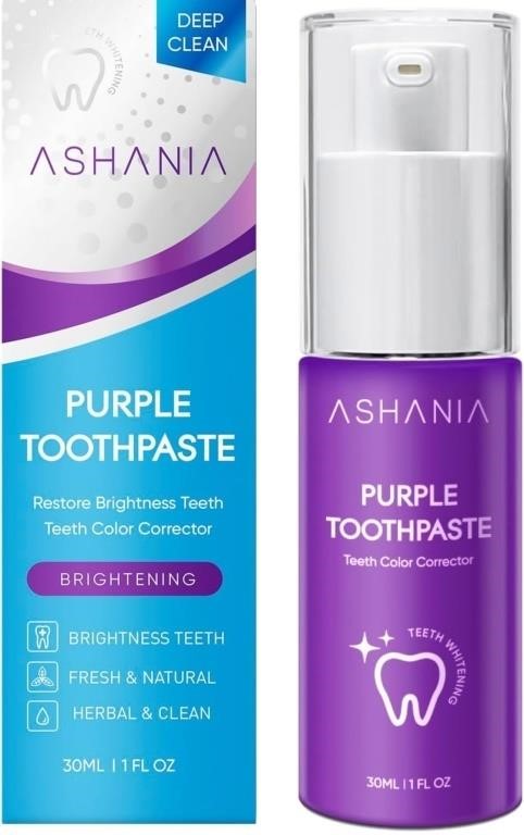(new/sealed) Ashania Purple Toothpaste Whitening,