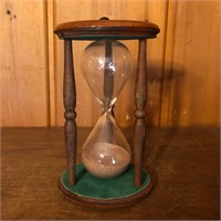 Leather & Wood Hourglass Timer