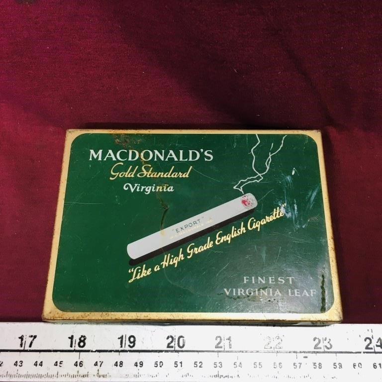 Macdonald's Gold Standard Cigarette Tin (Vintage)