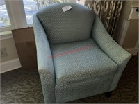 LOT - (4) UPHOLSTERED CHAIRS - SOME STAINS