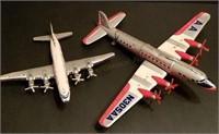 Two Japanese Tin Toy Airplanes, 16" Longest