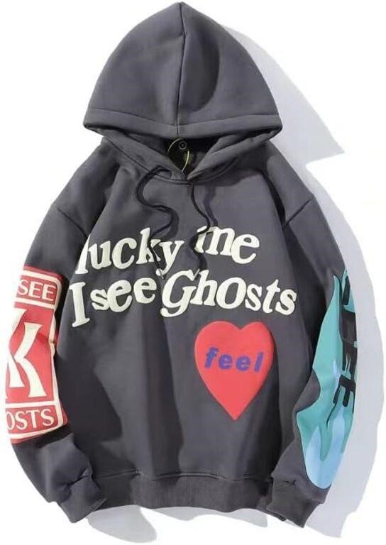 (S - grey) GDFENDU Lucky Me I See Ghosts Hoodie