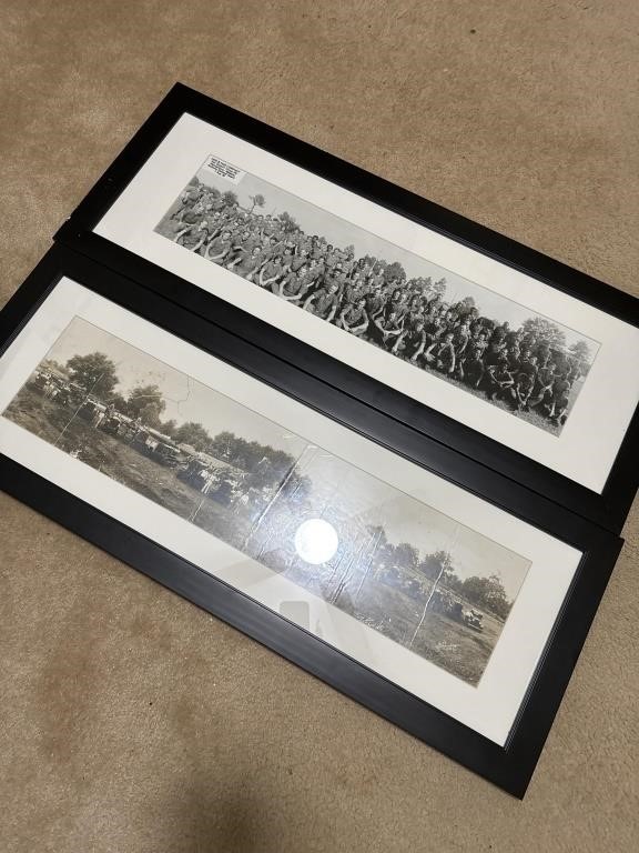 Pair of framed black and white photos