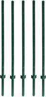 7' Green Metal Fence Post  Steel  5-Pack