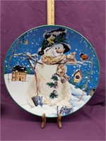 Large Snowman Collector's Plate