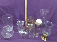 Lot of Glass Globes Vases etc..