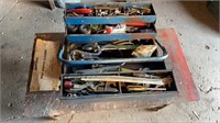 Metal Toolbox with large assortment of tools