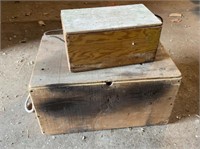 2 wood Storage Boxes - 11 x 6 x 5.5inch