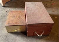 2 wood Storage Containers - 14 x 10 x5.5 inch and