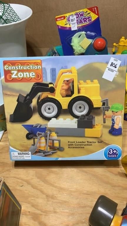 Construction zone front loader tractor set