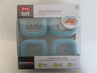 OXO Tot 4 Pack 4oz Glass Baby Food Storage