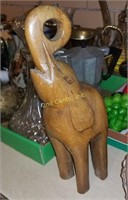 Wooden Elephant Statue !3" Tall